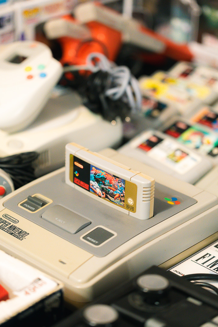 Console Super Nintendo et cartouche Street Fighter